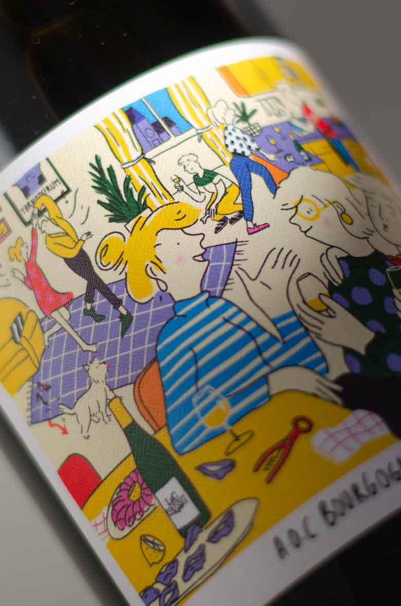 Illustration bouteille Vin de Chablis blanc 03 - Tonnerre par L&C Poitout - Réalisation Agence Discovery