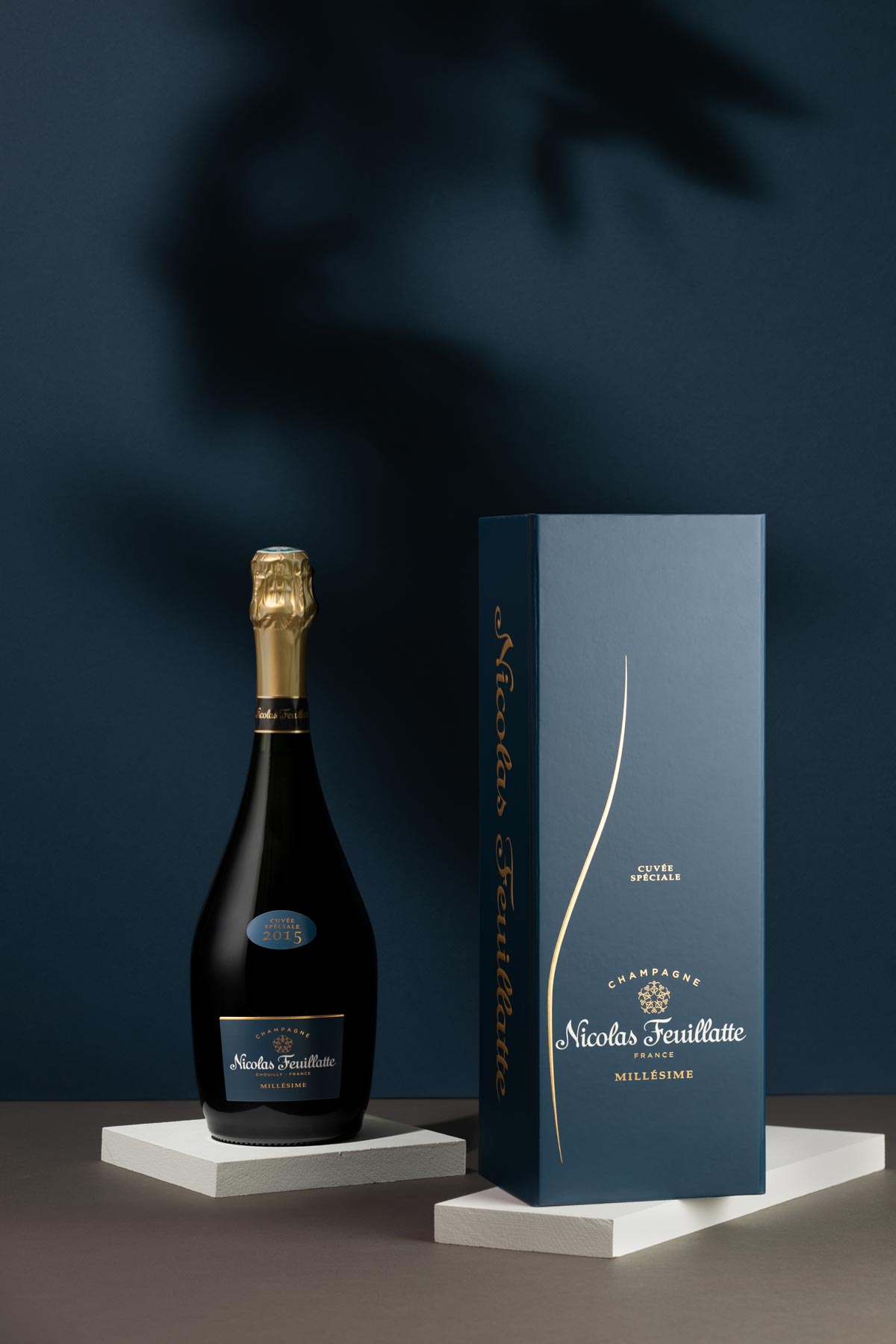 Étui cuvée Spéciale Millésime Champagne NIcolas Feuillatte boutique Amazon | Réalisation Agence Discovery - Reims & Paris