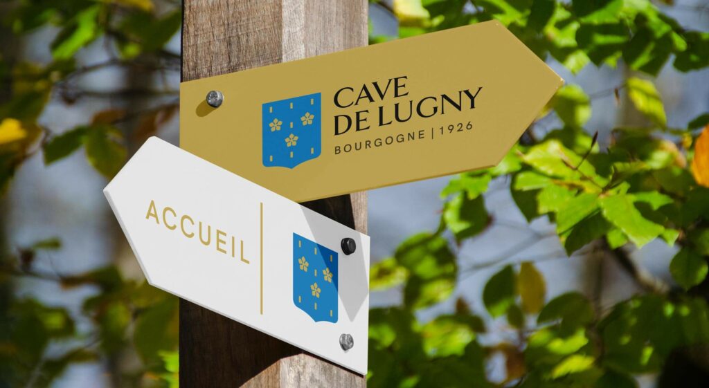 Panneaux orientation vignoble de la Cave de Lugny | Réalisation Discovery, agence de communication à Reims