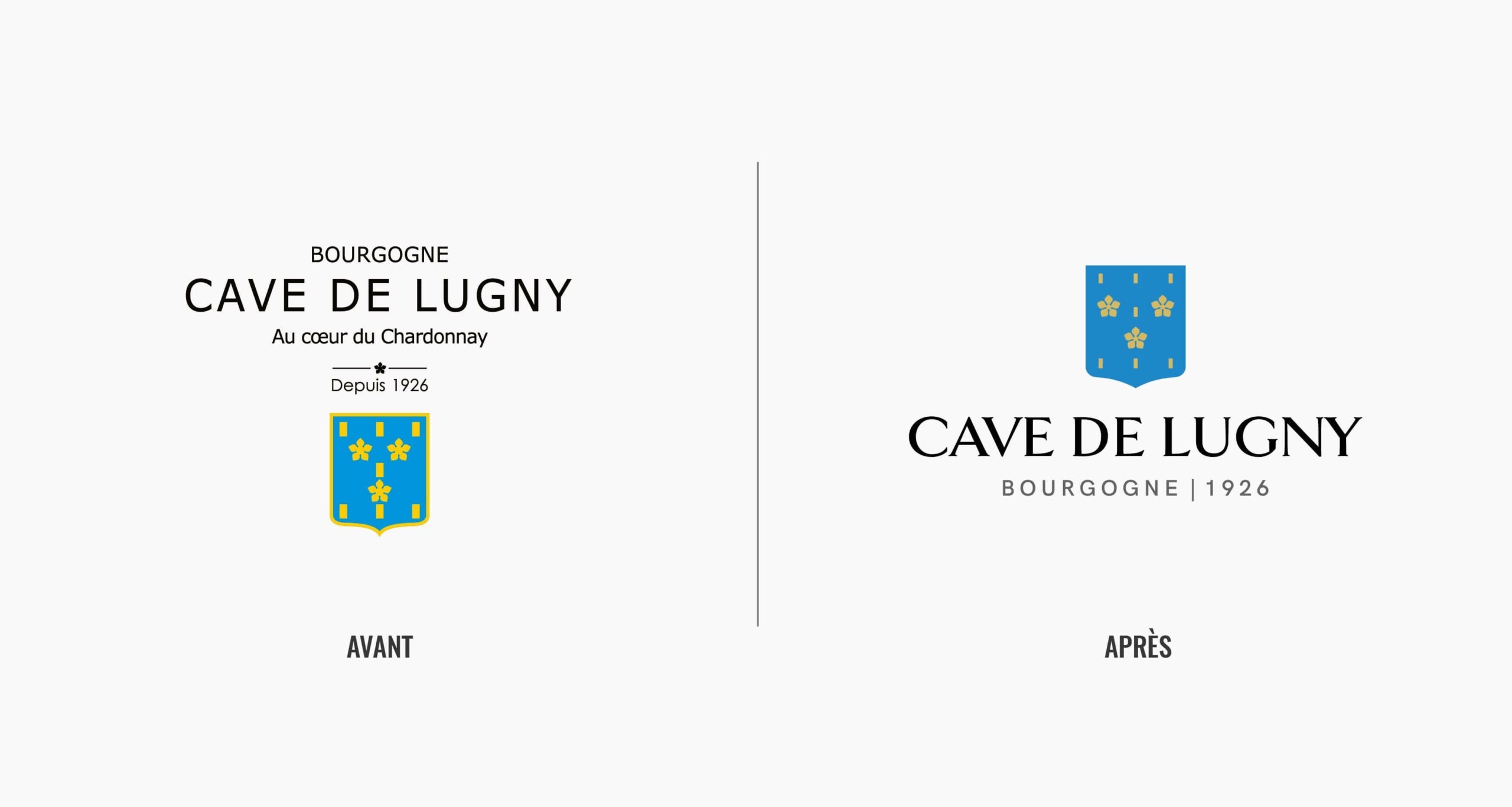Nouvelle identité graphique Cave de Lugny | Réalisation Discovery - Agence de communication à Reims