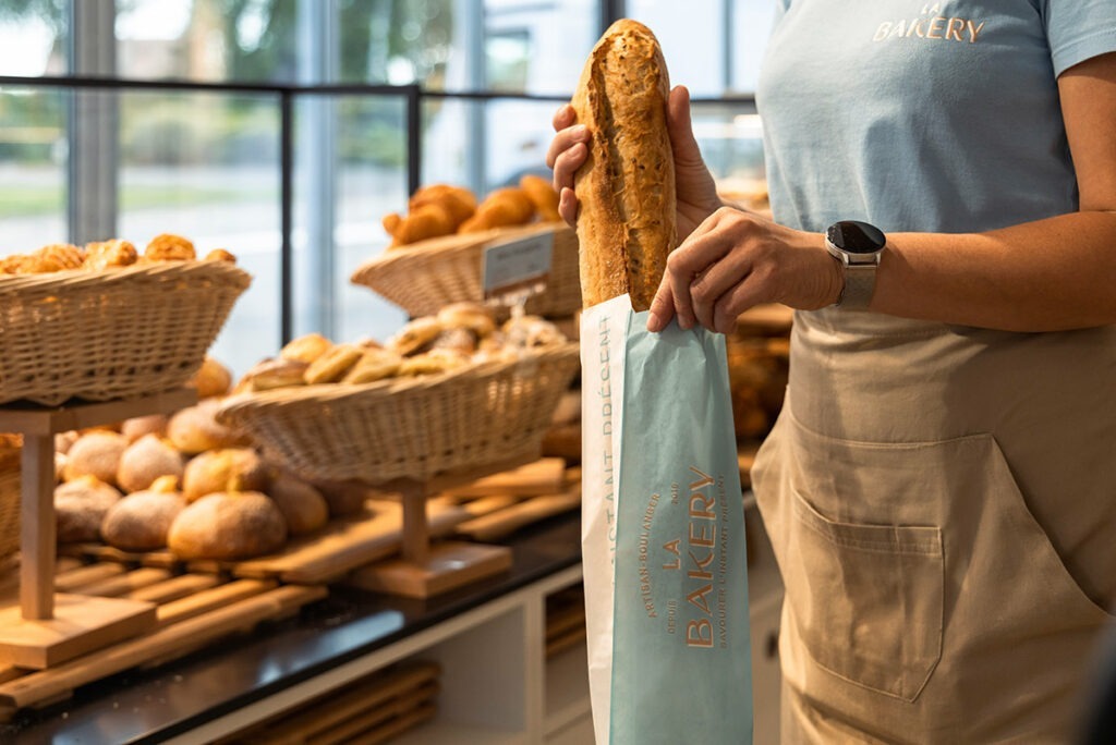 Baguette de la boulangerie artisanale La Bakery - Réalisation agence Discovery, agence de communication à Reims & Paris